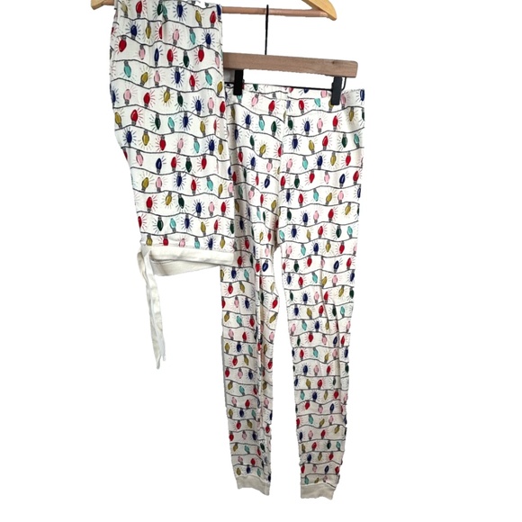 Hanna Andersson Christmas Pajama Pants Set of 2 Youth 14 Adult S Organic Rainbow - Picture 1 of 9